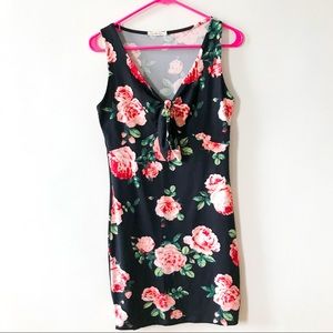 Black Floral Dress Size Medium